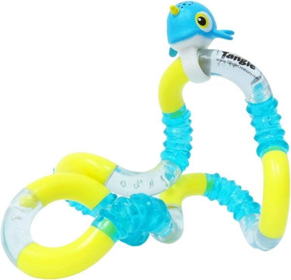 TANGLE Pets Aquatic Series Collection - Turtle Crab Dolphin Sting Ray Octopus Narwhal - Cute Fidgets for Boys and Girls - Aquatic Fidget Toys - Sea Creature Fidget Toys Fidgets