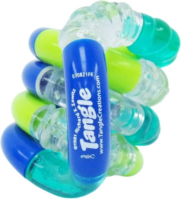 Tangle Jr. Textured 4-Pack Genuine Tangle Toys Fidget Pack - Textured Fidget Toy Fidgets Pack for Kids and Adults - Fidget Toy for School - Gift for Teens and Adults