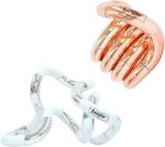 Tangle Palm Metallic 2-Pack Steel Silver and Rose Gold