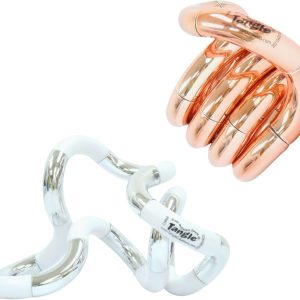 Tangle Palm Metallic 2-Pack Steel Silver and Rose Gold