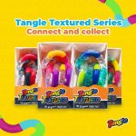 Tangle Jr. Textured 4-Pack Genuine Tangle Toys Fidget Pack - Textured Fidget Toy Fidgets Pack for Kids and Adults - Fidget Toy for School - Gift for Teens and Adults