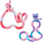 Tangle Jr. Pets 2-Pack Kitty and Bunny - Tangle Fidget Pets Fidget Toys - Fidget Toy Gift - Fidgets for School - Cute fidgets for girls - kitty character fidget and bunny character fidget
