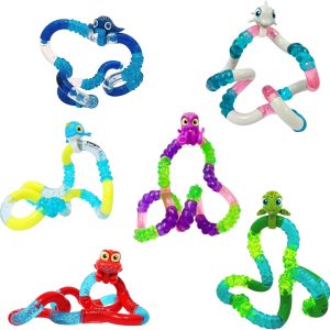 TANGLE Pets Aquatic Series Collection - Turtle Crab Dolphin Sting Ray Octopus Narwhal - Cute Fidgets for Boys and Girls - Aquatic Fidget Toys - Sea Creature Fidget Toys Fidgets
