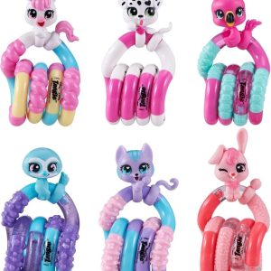 Tangle Jr. Pets 6-Pack Collection Kitty. Bunny. Puppy. Flamingo. Sloth. and Unicorn - Tangle Fidget Pets Fidget Toys - Fidget Toy Gift - Fidgets for School - Cute fidgets for Girls