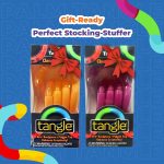 Tangle Palm Classic 2-Pack Orange and Pink - Big Tangle for Hands - Desk Toy for Adults Boys Girls