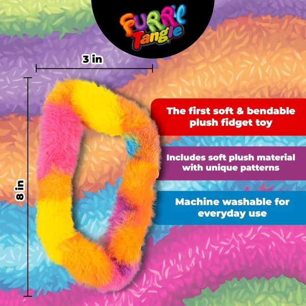 Tangle Furry Fidgets - New! Rainbow Kaleidescope - Plush Tangle Fidget Toy - Soft Colorful Plush Materials That Will Please Sensory Toy Lovers - Take Your Furry Fidget with You Everywhere!