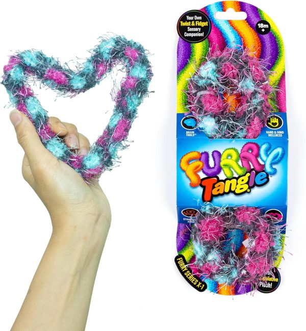 Tangle Furry Fidgets - New! Pink Urchin - Plush Tangle Fidget Toy - Soft Colorful Plush Materials That Will Please Sensory Toy Lovers - Take Your Furry Fidget with You Everywhere!