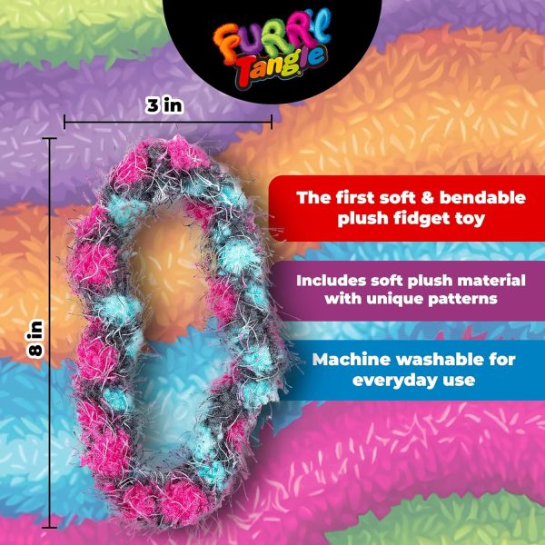 Tangle Furry Fidgets - New! Pink Urchin - Plush Tangle Fidget Toy - Soft Colorful Plush Materials That Will Please Sensory Toy Lovers - Take Your Furry Fidget with You Everywhere!
