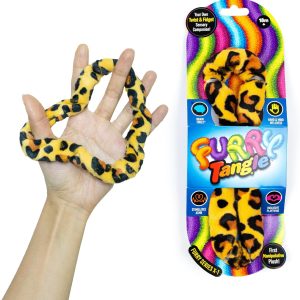 Tangle Furry Fidgets - New! Leopard Print - Plush Tangle Fidget Toy - Soft Colorful Plush Materials That Will Please Sensory Toy Lovers - Take Your Furry Fidget with You Everywhere!