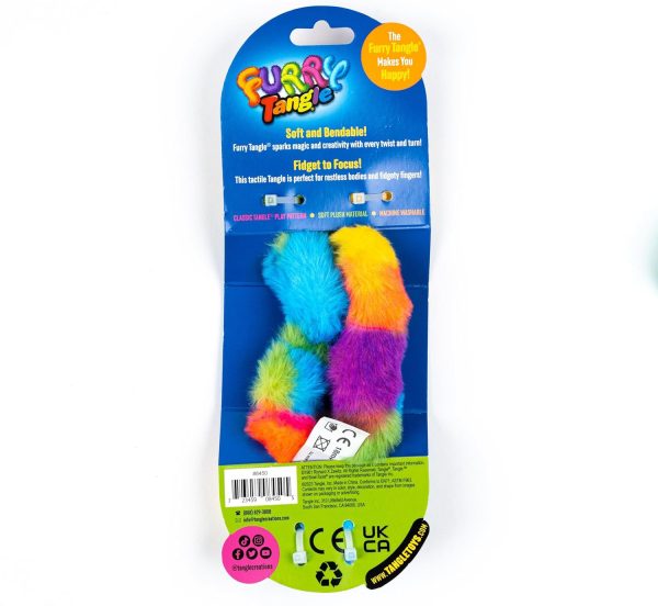 Tangle Furry Fidgets - New! Rainbow Kaleidescope - Plush Tangle Fidget Toy - Soft Colorful Plush Materials That Will Please Sensory Toy Lovers - Take Your Furry Fidget with You Everywhere!