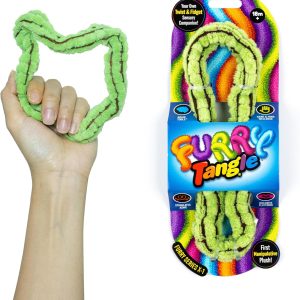 Tangle Furry Fidgets - New! Cactus Green - Plush Tangle Fidget Toy - Soft Colorful Plush Materials That Will Please Sensory Toy Lovers - Take Your Furry Fidget with You Everywhere!