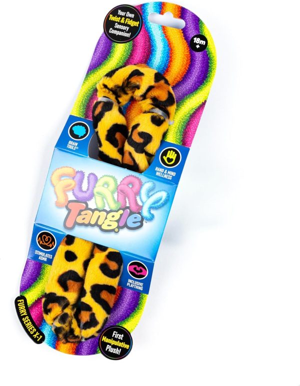 Tangle Furry Fidgets - New! Leopard Print - Plush Tangle Fidget Toy - Soft Colorful Plush Materials That Will Please Sensory Toy Lovers - Take Your Furry Fidget with You Everywhere!